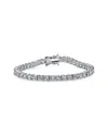 Genevive Silver Cz Tennis Bracelet
