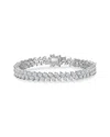 Genevive Silver Cz Tennis Bracelet
