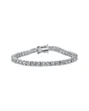Genevive Silver Cz Tennis Bracelet