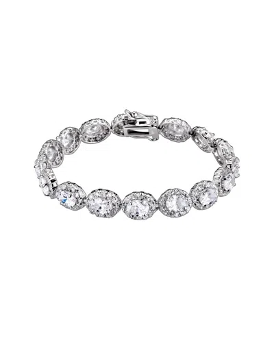 Genevive Silver Cz Tennis Bracelet In White