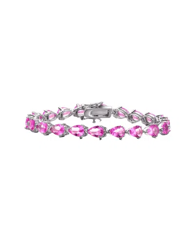 Genevive Silver Cz Tennis Bracelet In Metallic