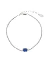 Genevive Silver Cz Tennis Bracelet In Metallic