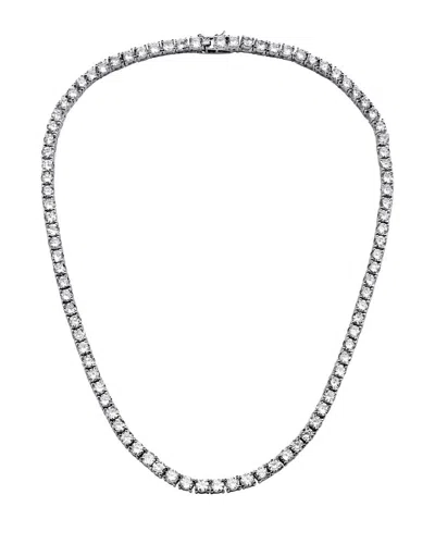 Genevive Silver Cz Tennis Necklace