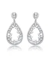 Genevive Silver Dangle Earrings