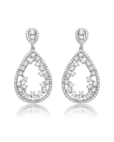 Genevive Silver Dangle Earrings