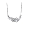 Genevive Sterling Silver White Gold Plated With Clear Moiss