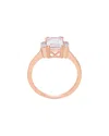 Genevive Silver Diamond Cz Statement Ring