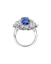 Genevive Silver Diamond Cz Statement Ring