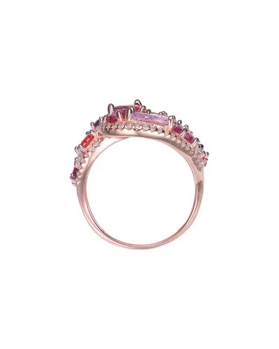 GENEVIVE GENEVIVE SILVER DIAMOND CZ STATEMENT RING