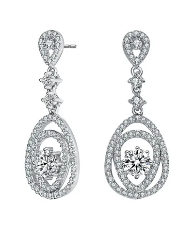 Genevive Silver Earrings In Metallic