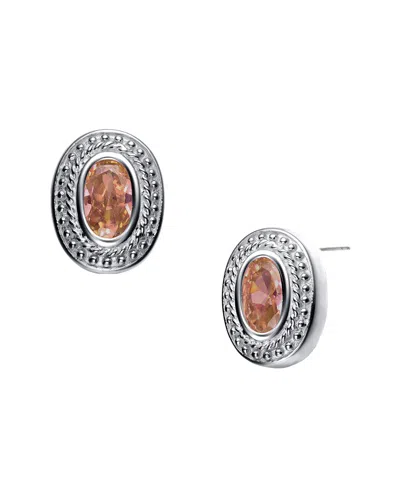 Genevive Silver Earrings In Multi