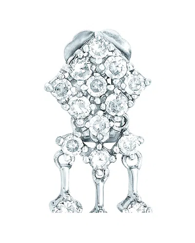 Genevive Silver Earrings In Transparent