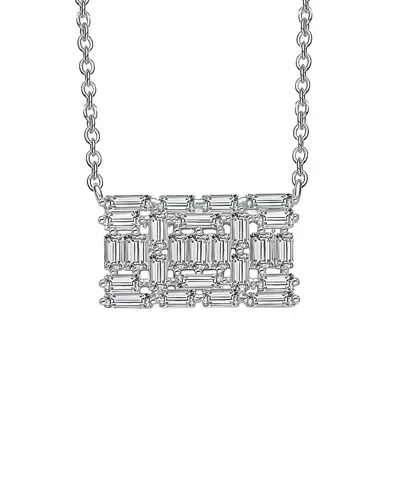Genevive Silver Necklace In Gray