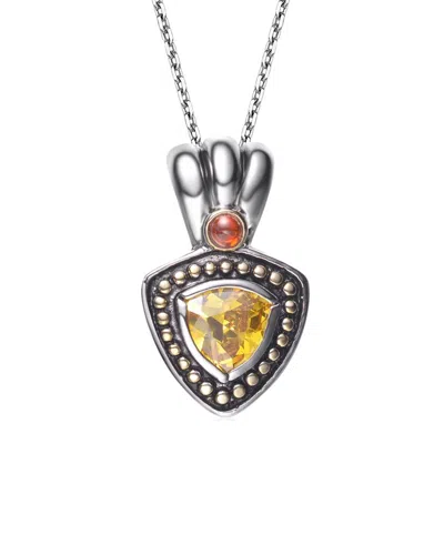 Genevive Silver Pendant Necklace