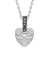 Genevive Silver Pendant Necklace