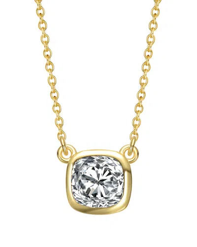 Genevive Sterling Silver 14k Gold Plated With Bezel Set Cle