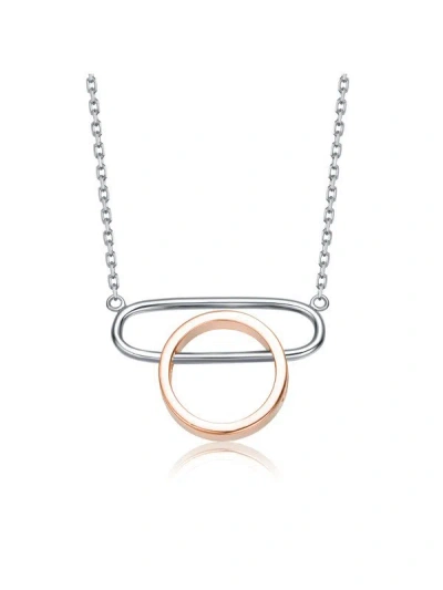 Genevive Two-tone Necklace In Pink