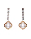 Genevive Two-tone Gold Over Silver Earrings