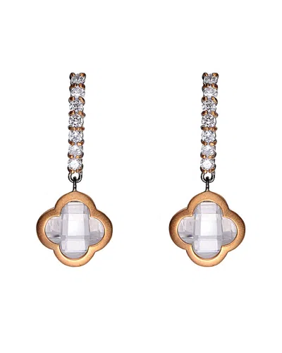 Genevive Two-tone Gold Over Silver Earrings