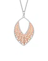 Genevive Two-tone Pendant Necklace