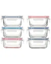 Genicook 12pc Borosilicate Glass Small Baby-sized Meal & Food Storage Containers