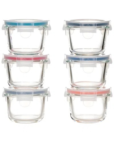 Genicook 12pc Borosilicate Glass Small Baby-sized Meal & Food Storage Containers In Multi