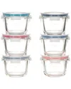 Genicook 12pc Borosilicate Glass Small Baby-sized Meal & Food Storage Containers