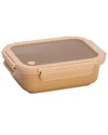 Genicook Medium Green Stoneware Container In Brown