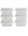 Genicook Mini Rectangular Glass Container Set In Neutral