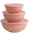 Genicook Tf Dnu  Rainbowls Borosilicate Glass Mixing Bowl Set