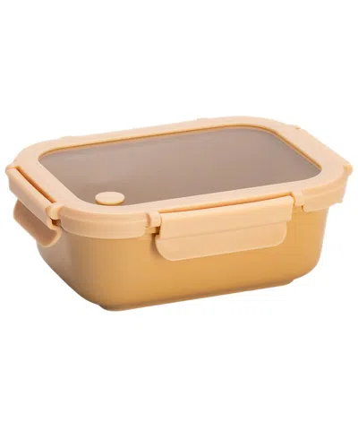 Genicook Small Honey Stoneware Container In Orange