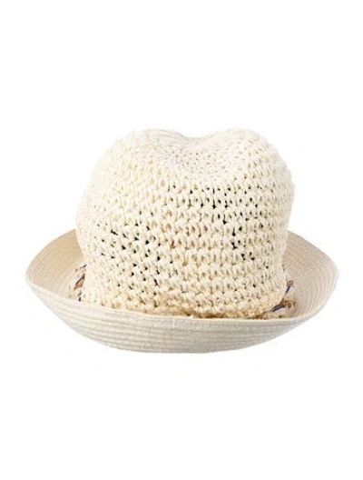 Pre-owned Genie By Eugenia Kim Crochet Paperfedora Hat In Neutral