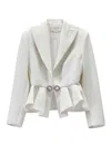 Genny 1 Button Jacket In White