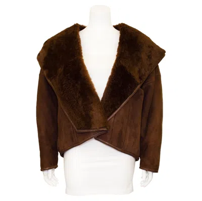 Pre-owned Genny 1980s  Brown Suede Bomber Jacket