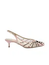 Genny 45mm Beaded Slingback Pumps