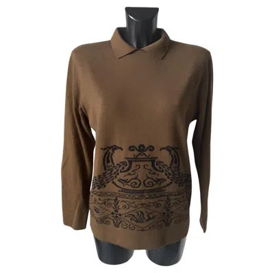 Pre-owned Genny 80s Wool Sweater In Black