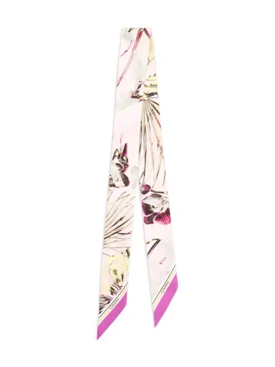 Genny Abstract-pattern Scarf In Pink