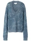 Genny Animal-pattern Pullover In Blue