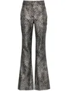 Genny Animalier Lurex Trousers In Black