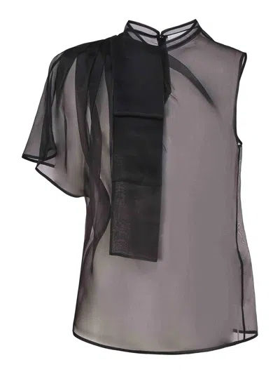 GENNY ASIMMETRICAL TOP IN SILK