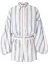Genny Balloon Sleeve Playsuit In White