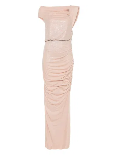 GENNY BEIGE LONG DRESS