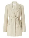 Genny Belted Blazer In Neutral