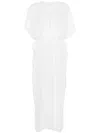 Genny Belted Silk Maxi Dress In White
