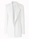 Genny Tailored Single-breasted Jacket Notched Lapels In White
