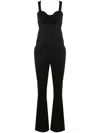 Genny Bow-detail Sleeveless Jumpsuit In Schwarz