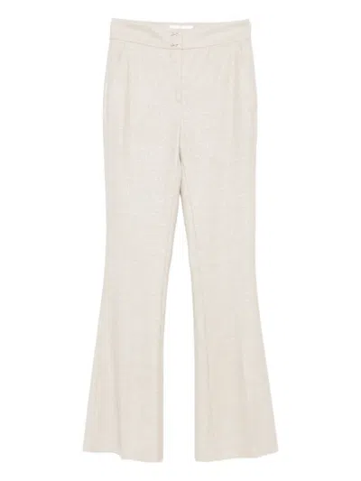 Genny Buttoned Trousers In Neutral