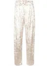Genny Schillernde Hose Aus Samt In Neutrals