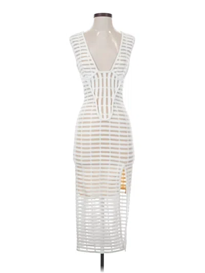Pre-owned Genny Cocktail Dress In White