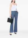 Genny Concealed-fastening Trousers In Blue